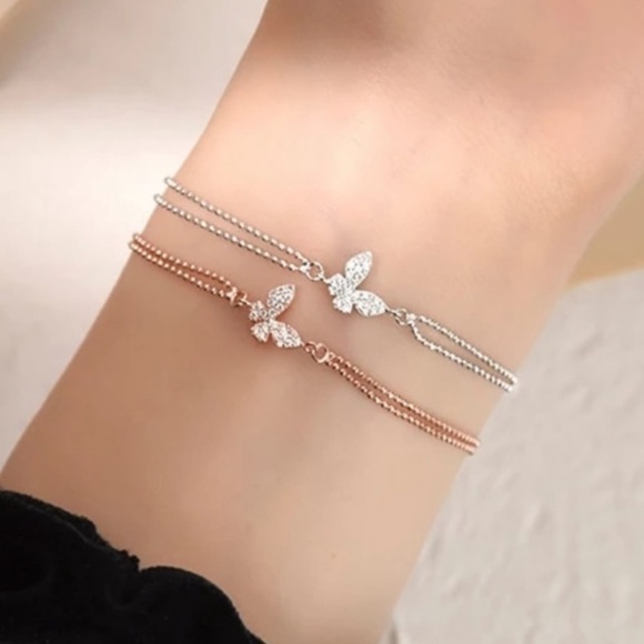 BUTTERFLY 925 STERLING SILVER BRACELET, NICE BRACELET, CUTE BRACELET - Picture 2 of 3